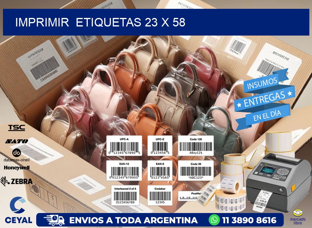 IMPRIMIR  ETIQUETAS 23 x 58