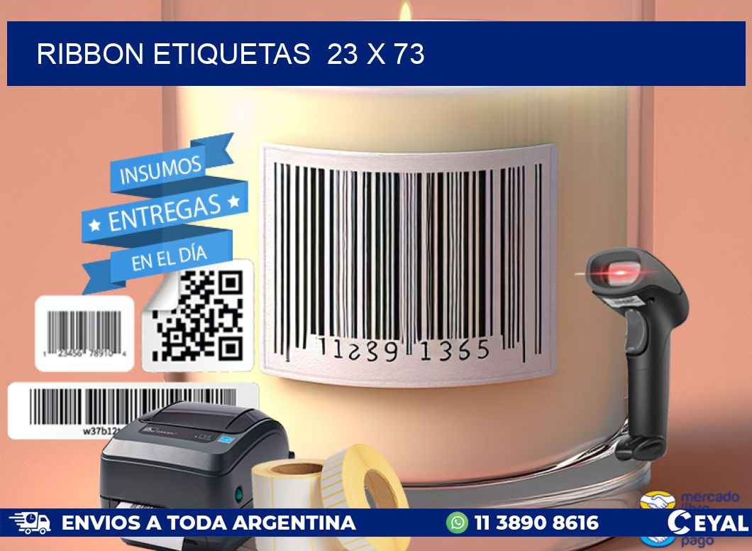 RIBBON ETIQUETAS  23 x 73