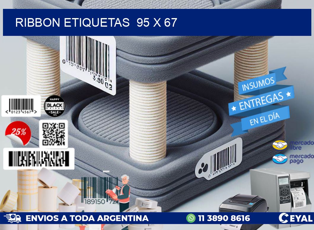 RIBBON ETIQUETAS  95 x 67