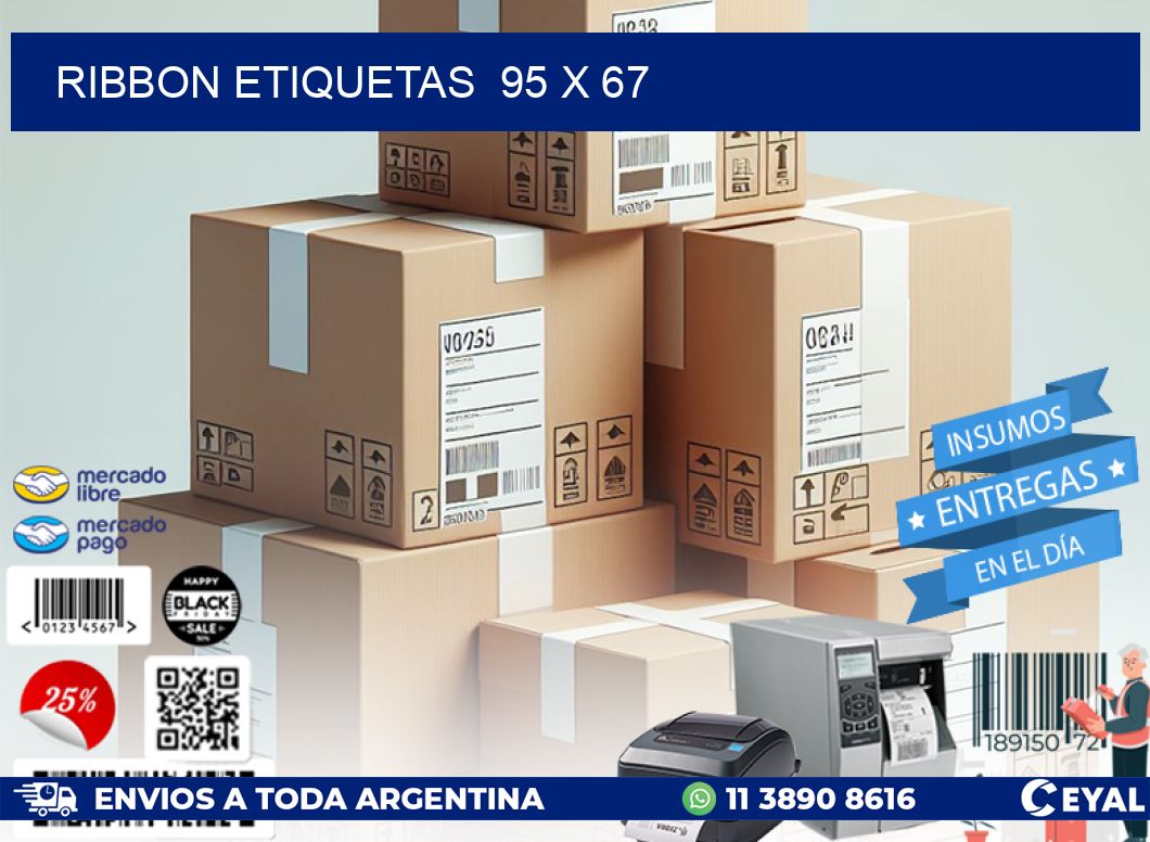 RIBBON ETIQUETAS  95 x 67