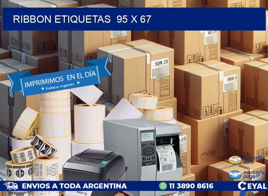 RIBBON ETIQUETAS  95 x 67