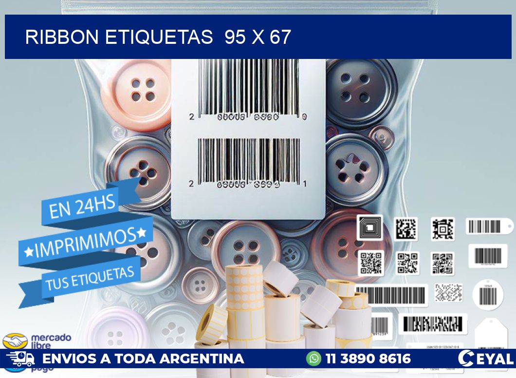 RIBBON ETIQUETAS  95 x 67