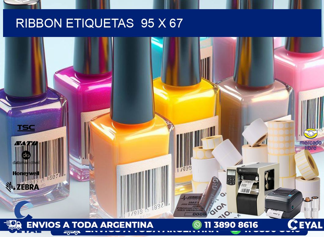 RIBBON ETIQUETAS  95 x 67