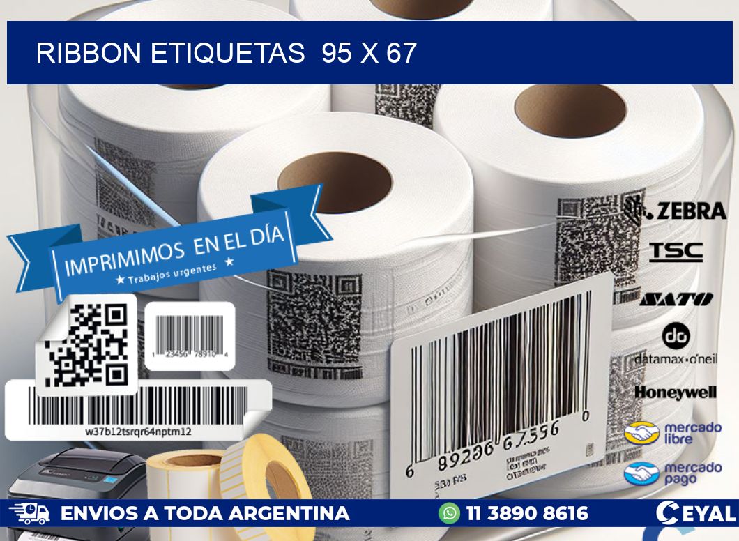 RIBBON ETIQUETAS  95 x 67