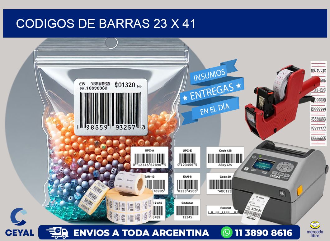 codigos de barras 23 x 41