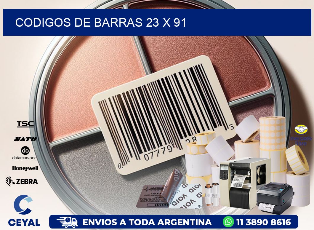 codigos de barras 23 x 91