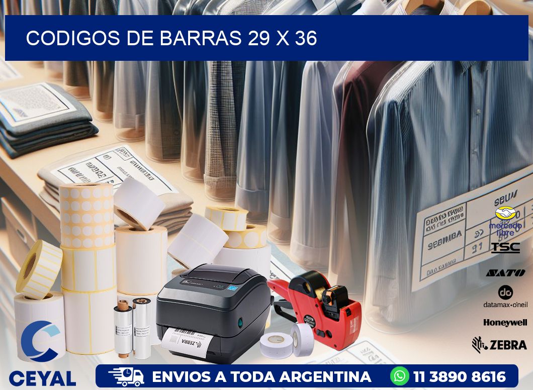 codigos de barras 29 x 36