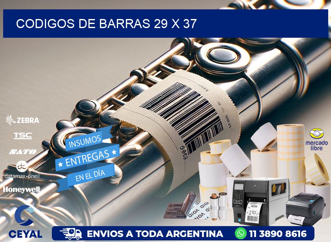 codigos de barras 29 x 37
