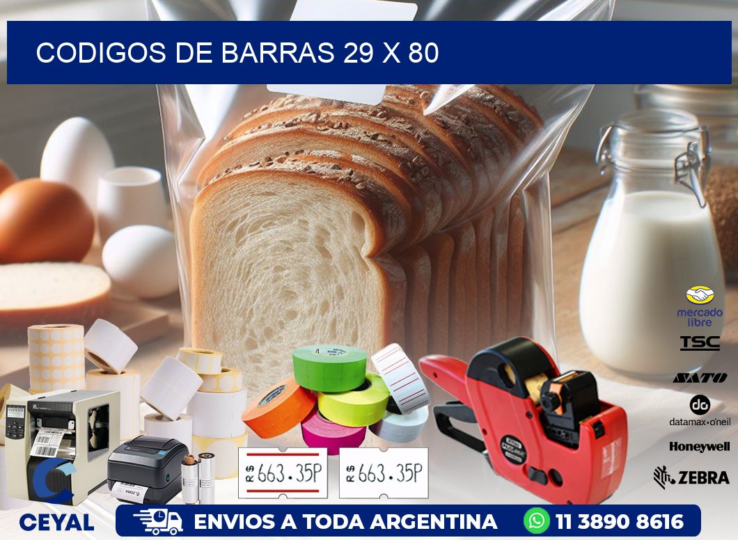 codigos de barras 29 x 80