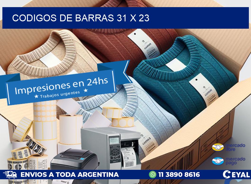 codigos de barras 31 x 23