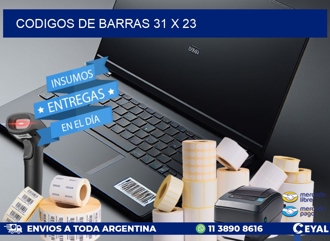 codigos de barras 31 x 23