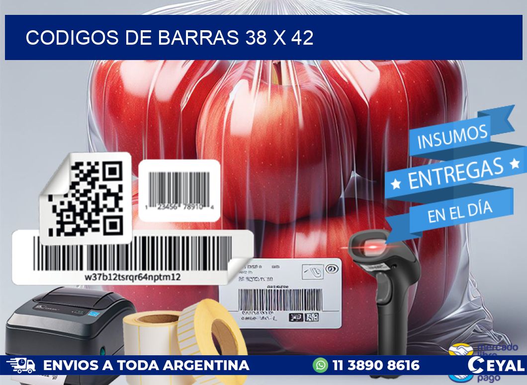codigos de barras 38 x 42