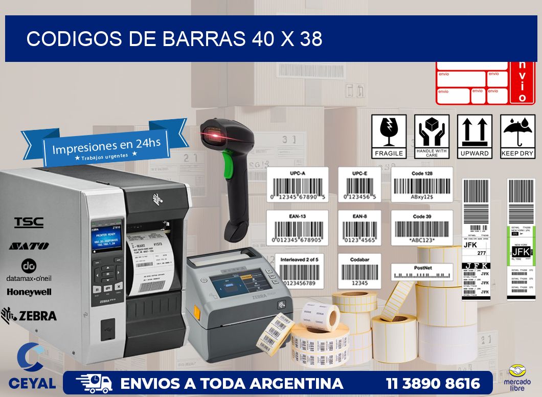codigos de barras 40 x 38