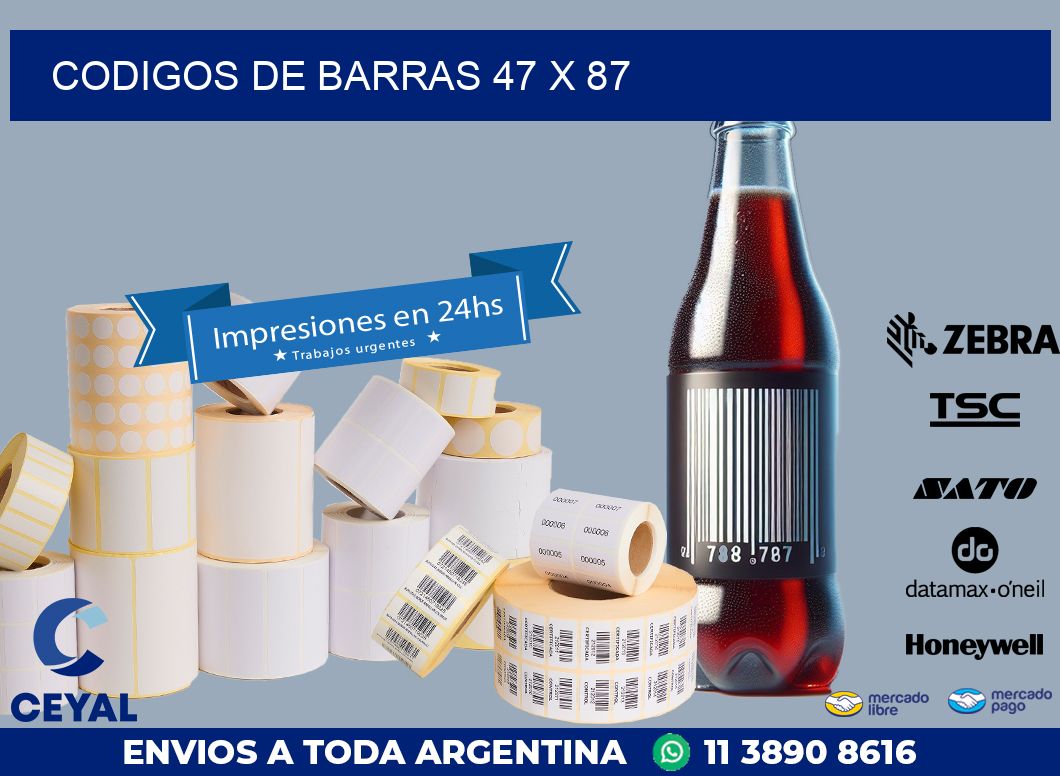 codigos de barras 47 x 87