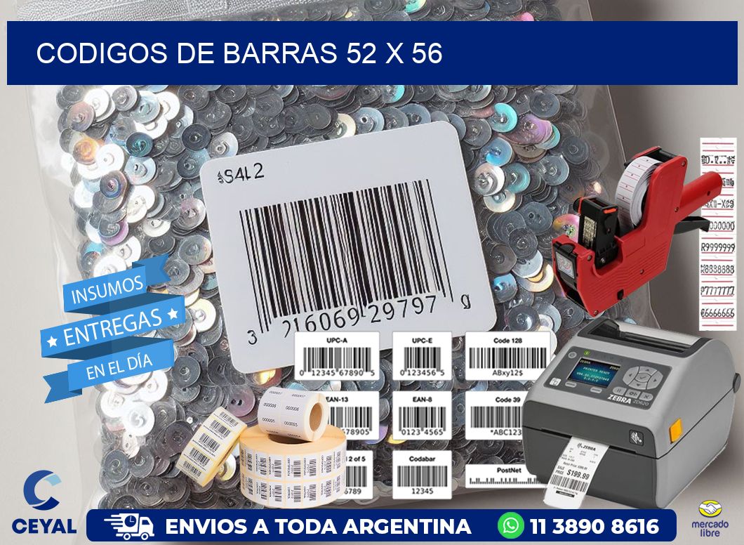 codigos de barras 52 x 56