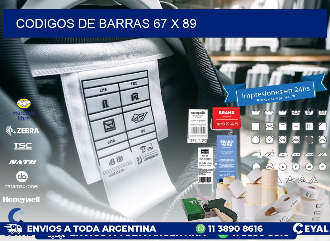 codigos de barras 67 x 89