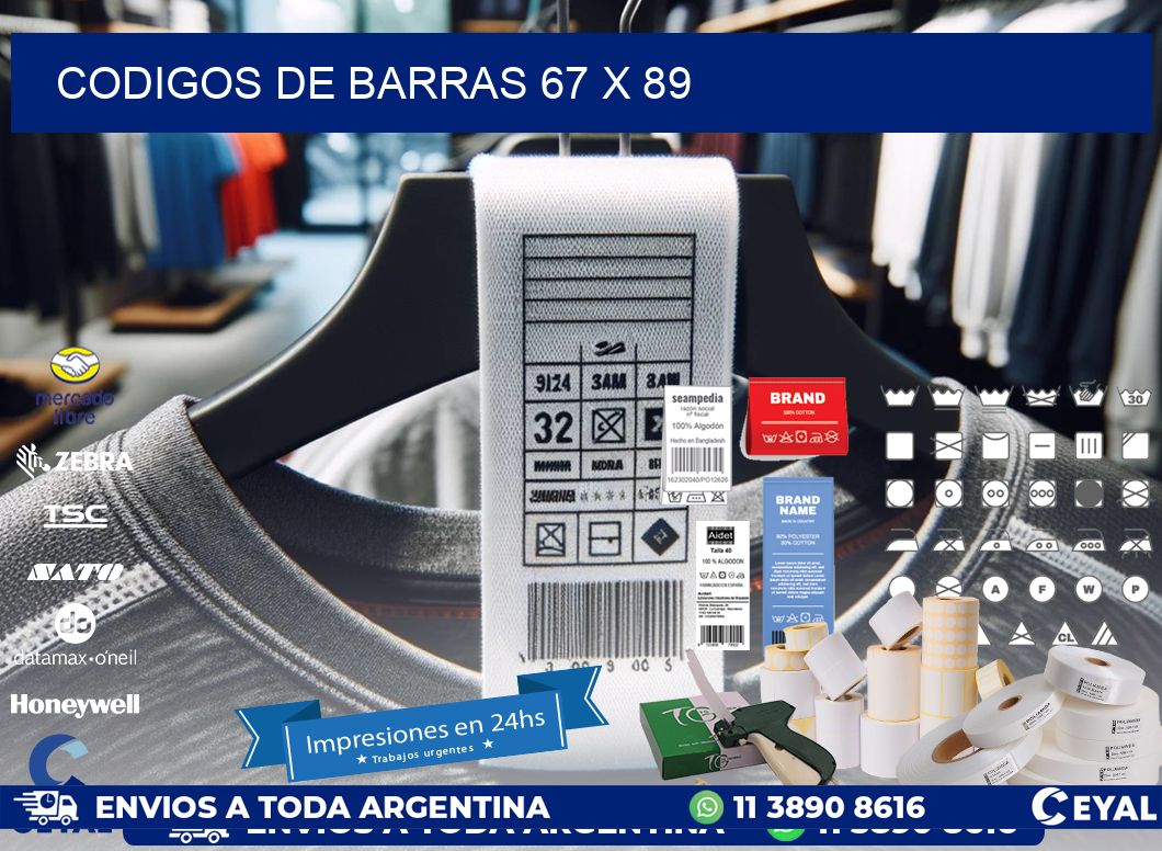 codigos de barras 67 x 89