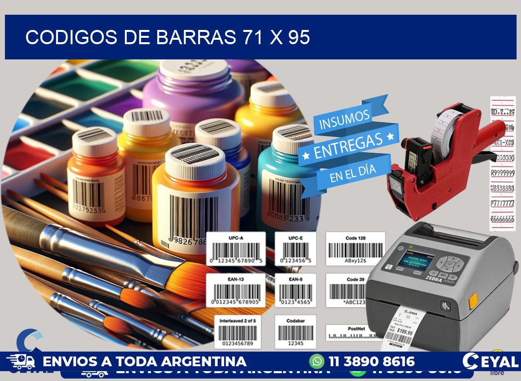 codigos de barras 71 x 95