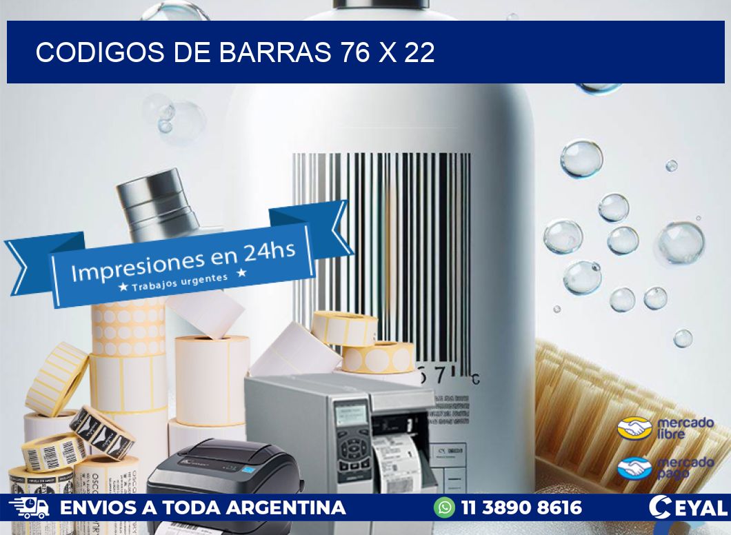 codigos de barras 76 x 22