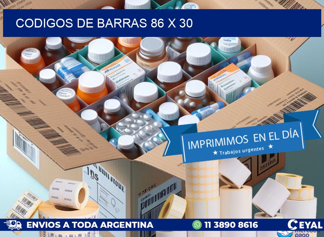 codigos de barras 86 x 30