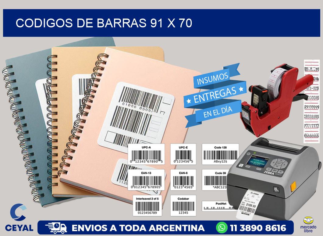 codigos de barras 91 x 70