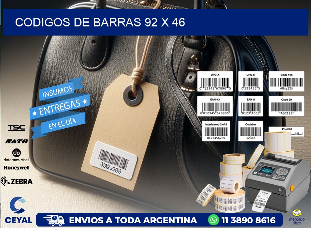 codigos de barras 92 x 46