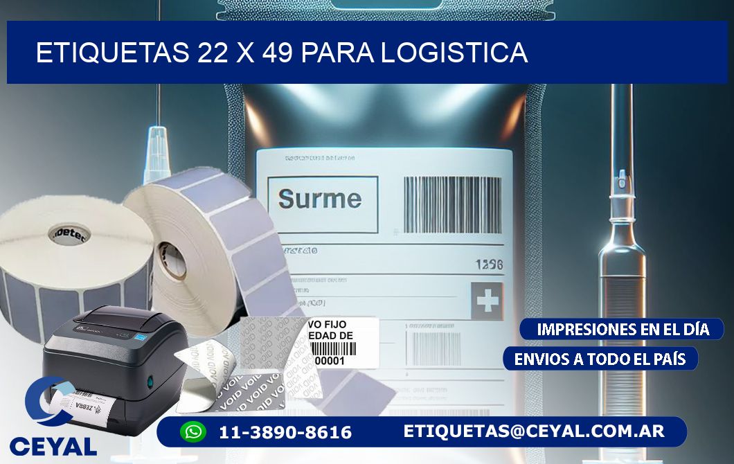 ETIQUETAS 22 x 49 PARA LOGISTICA
