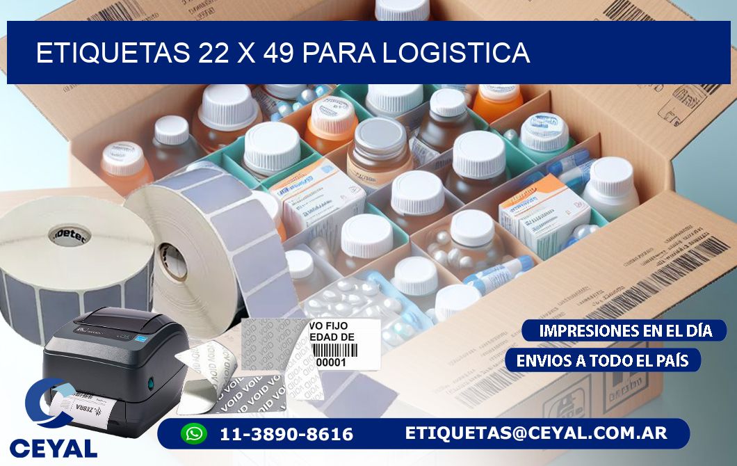ETIQUETAS 22 x 49 PARA LOGISTICA