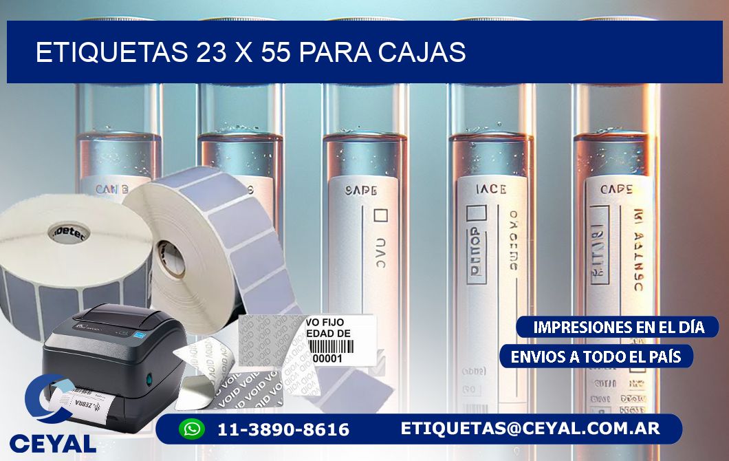 ETIQUETAS 23 x 55 PARA CAJAS