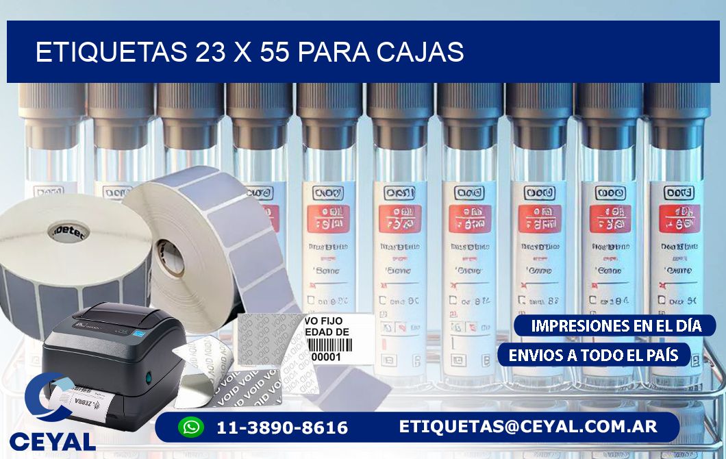 ETIQUETAS 23 x 55 PARA CAJAS