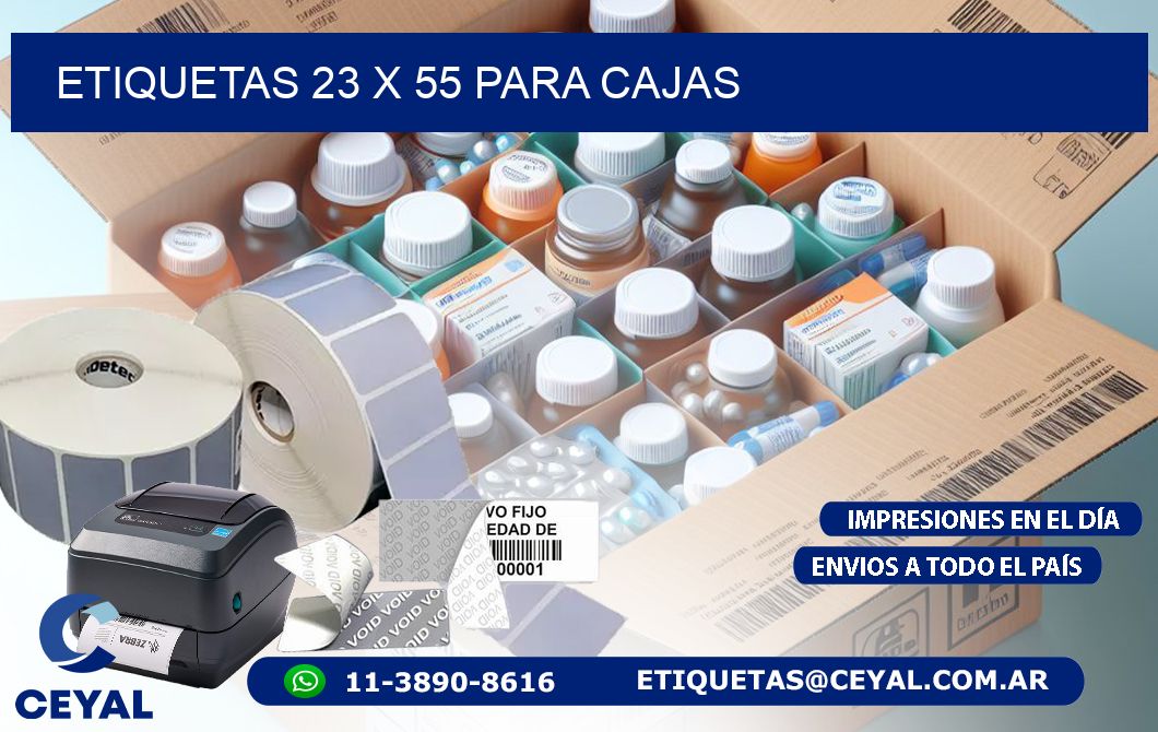 ETIQUETAS 23 x 55 PARA CAJAS