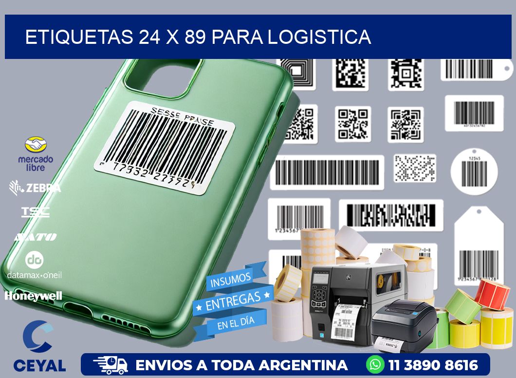 ETIQUETAS 24 x 89 PARA LOGISTICA