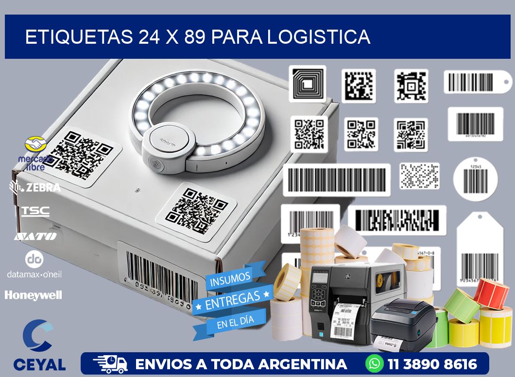 ETIQUETAS 24 x 89 PARA LOGISTICA