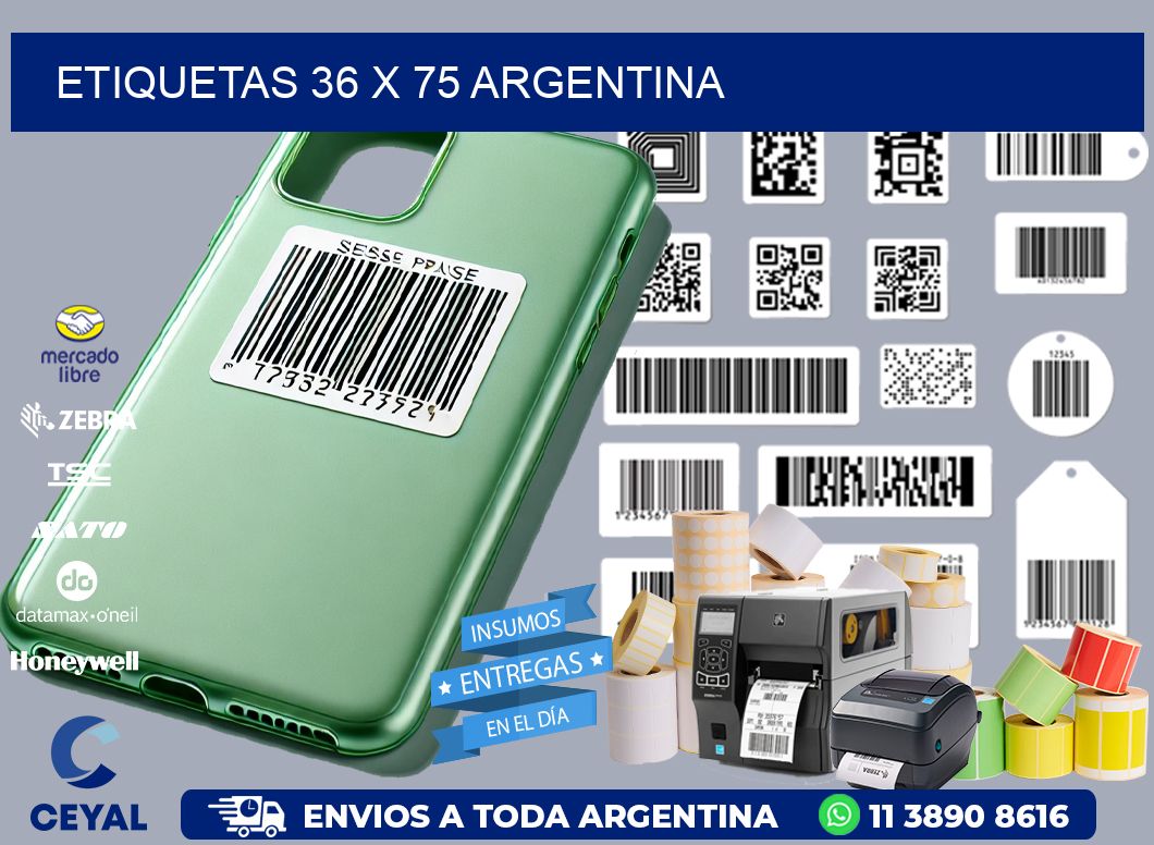 ETIQUETAS 36 x 75 ARGENTINA