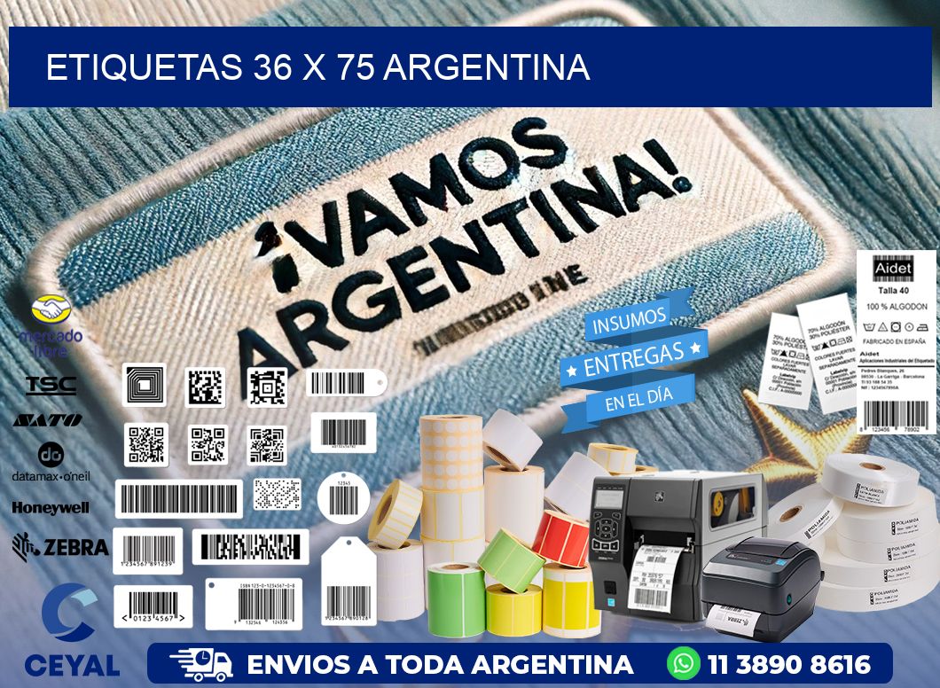 ETIQUETAS 36 x 75 ARGENTINA