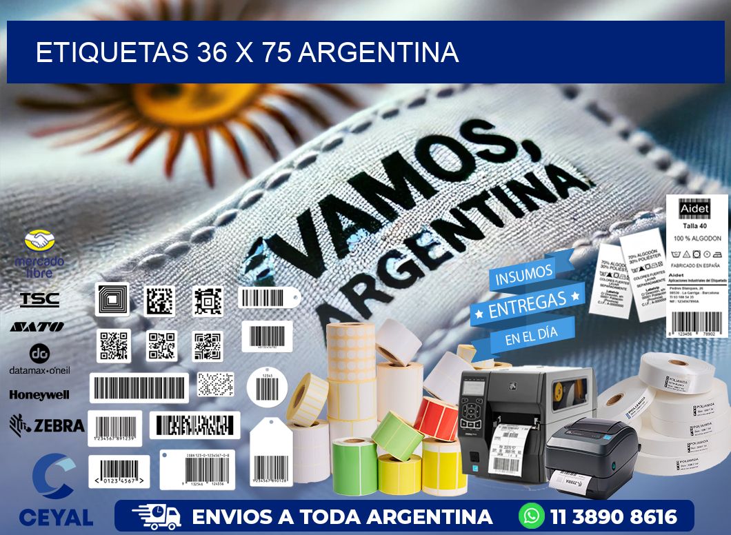 ETIQUETAS 36 x 75 ARGENTINA