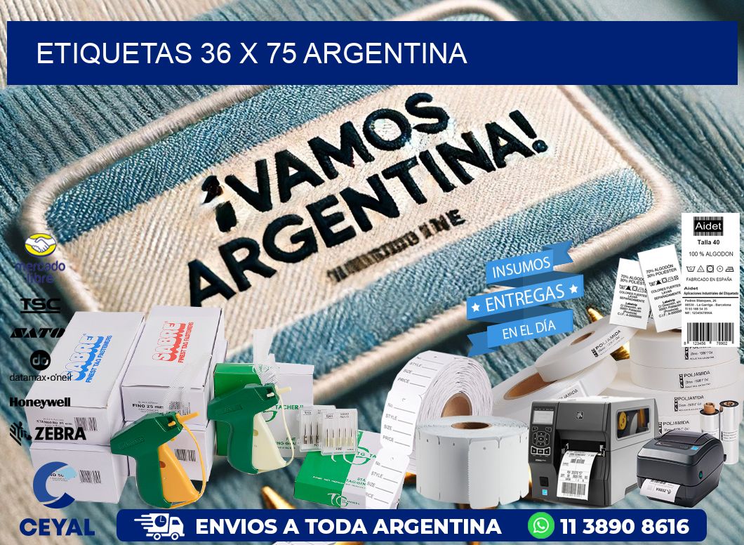 ETIQUETAS 36 x 75 ARGENTINA