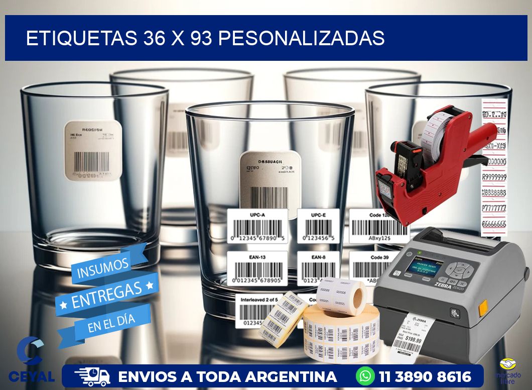 ETIQUETAS 36 x 93 PESONALIZADAS