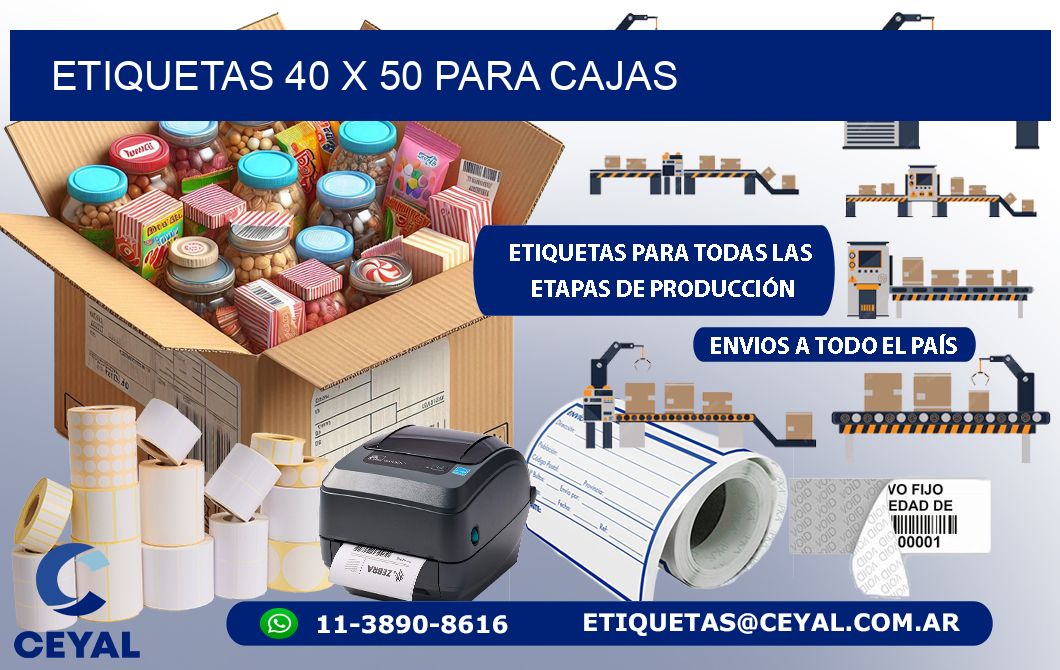 ETIQUETAS 40 x 50 PARA CAJAS