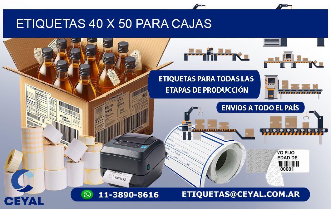 ETIQUETAS 40 x 50 PARA CAJAS