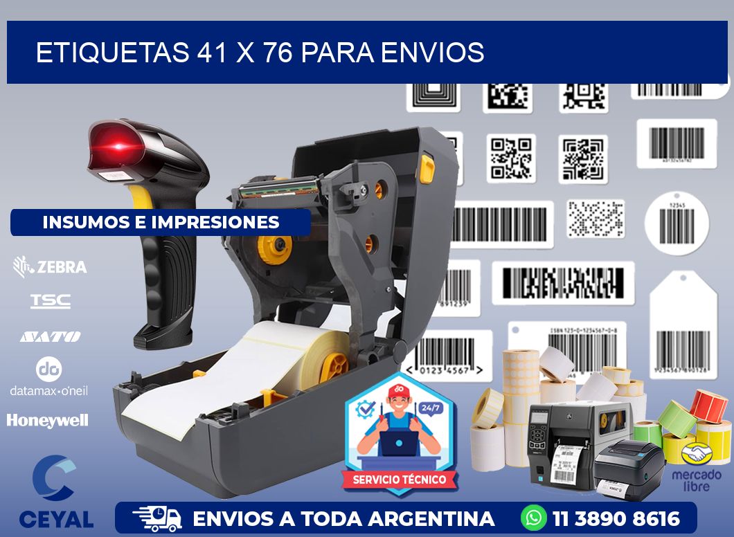 ETIQUETAS 41 x 76 PARA ENVIOS