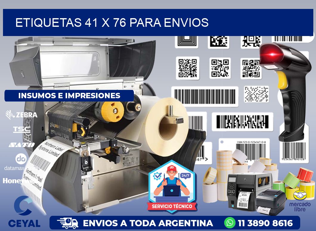 ETIQUETAS 41 x 76 PARA ENVIOS
