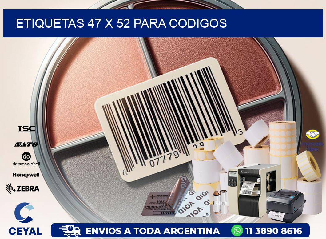 ETIQUETAS 47 x 52 PARA CODIGOS
