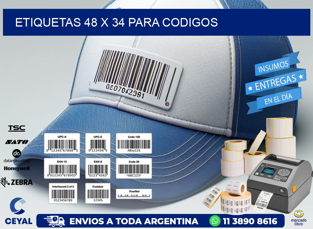 ETIQUETAS 48 x 34 PARA CODIGOS