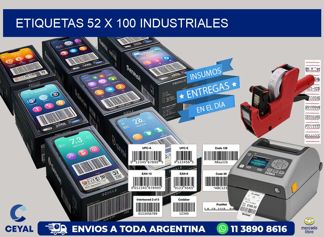 ETIQUETAS 52 x 100 INDUSTRIALES