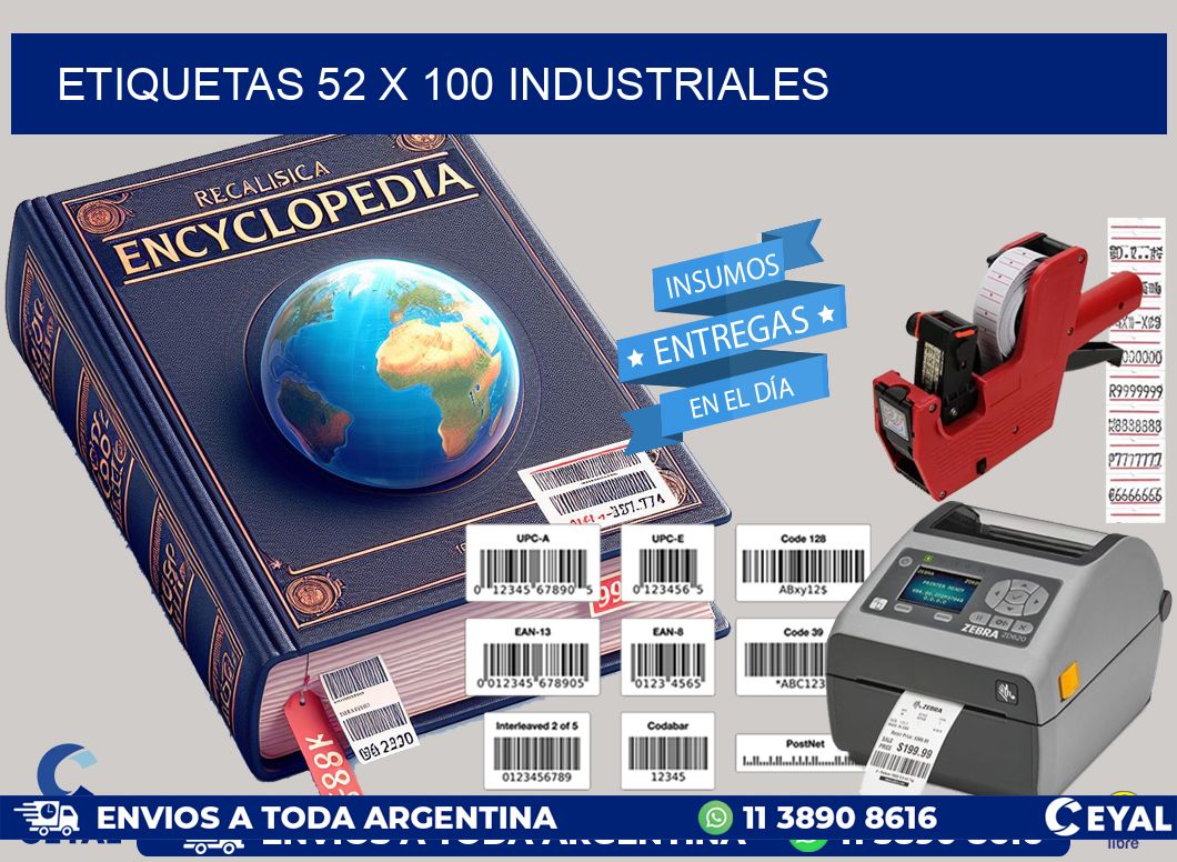 ETIQUETAS 52 x 100 INDUSTRIALES