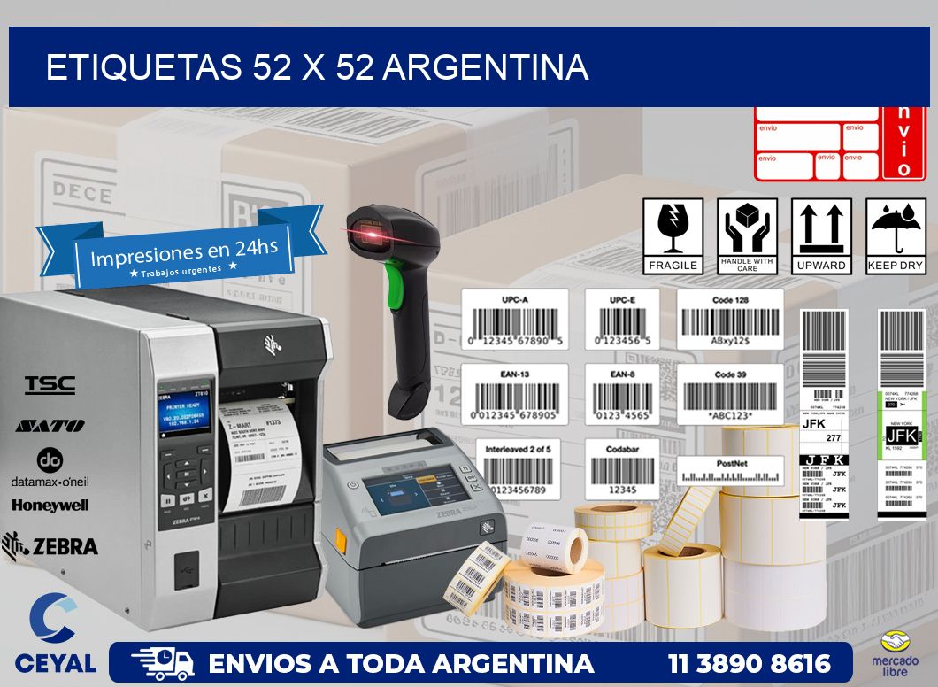 ETIQUETAS 52 x 52 ARGENTINA