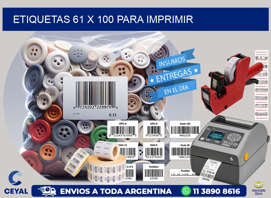 ETIQUETAS 61 x 100 PARA IMPRIMIR