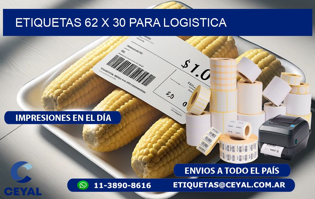 ETIQUETAS 62 x 30 PARA LOGISTICA