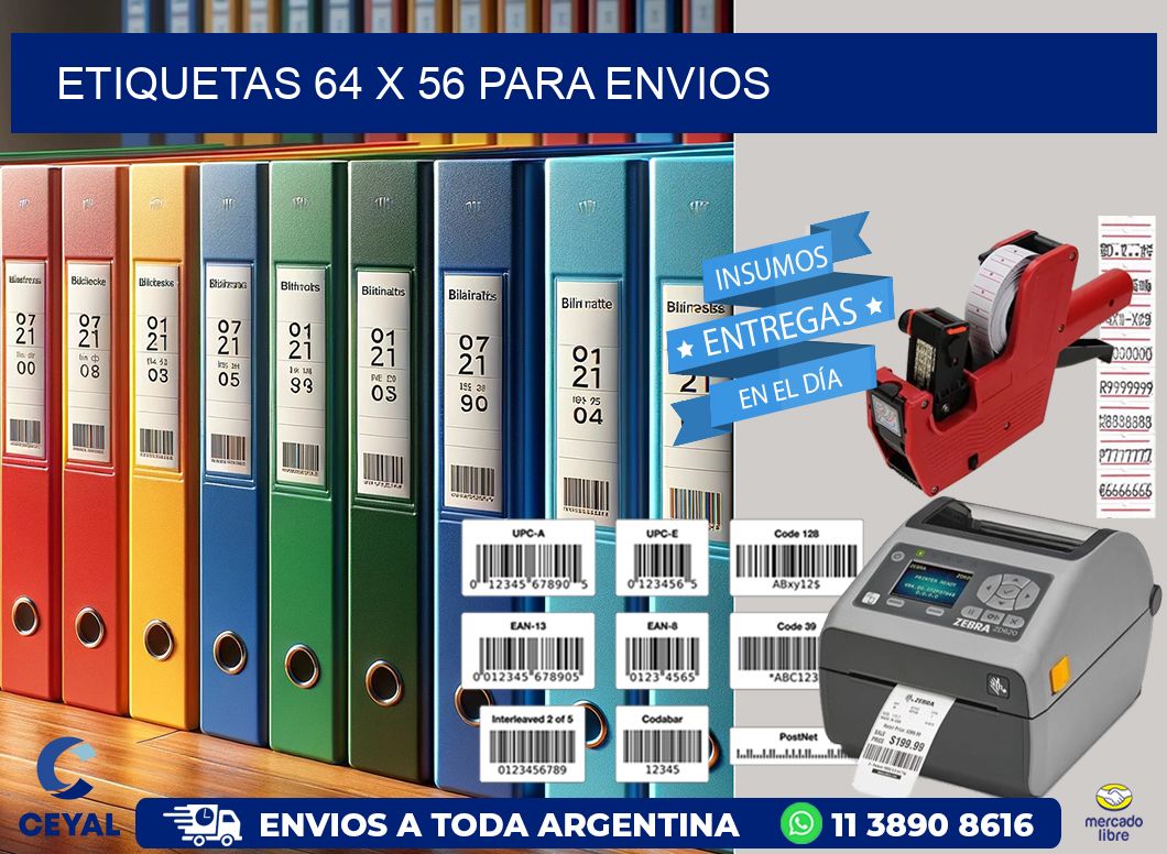ETIQUETAS 64 x 56 PARA ENVIOS